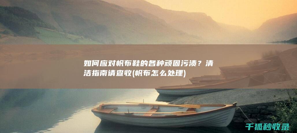 如何应对帆布鞋的各种顽固污渍？清洁指南请查收 (帆布怎么处理)