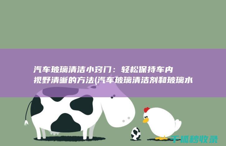 汽车玻璃清洁小窍门：轻松保持车内视野清晰的方法 (汽车玻璃清洁剂和玻璃水是一样吗)