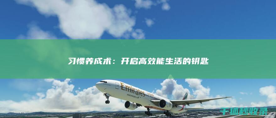 习惯养成术：开启高效能生活的钥匙
