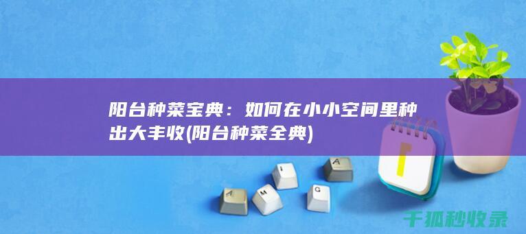 阳台种菜宝典：如何在小小空间里种出大丰收 (阳台种菜全典)
