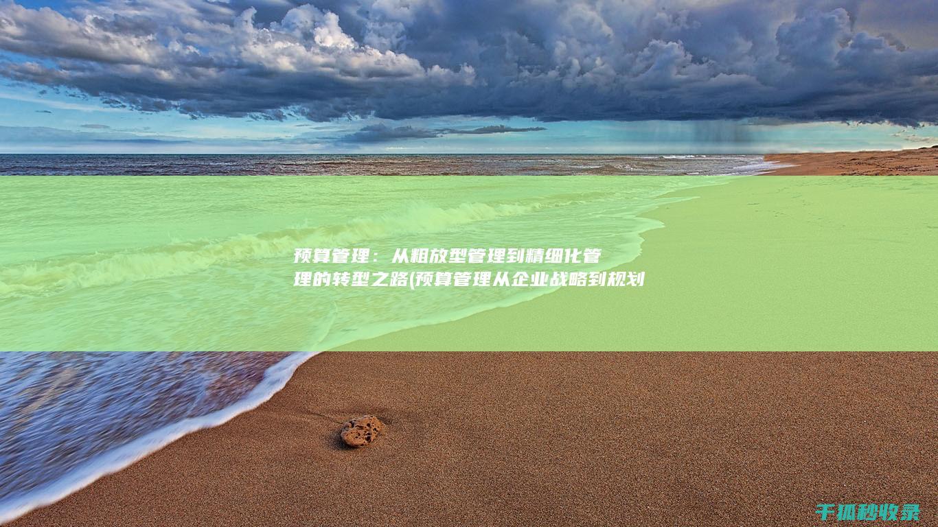 预算管理：从粗放型管理到精细化管理的转型之路 (预算管理从企业战略到规划课后答案)