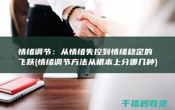 情绪调节：从情绪失控到情绪稳定的飞跃 (情绪调节方法从根本上分哪几种)